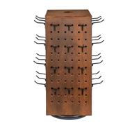 FytStycale Espositore Rotante per Piccoli Accessori con Struttura in Ferro E Legno E Base Girevole per Ruotare E Selezionare Oggetti con Scomparto Interno con