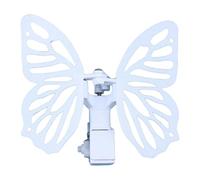 FytStycale Farfalla Meccanica Elettrica con Movimento a Battito D'ali, Dispositivo Espositivo, Ornamento, Artigianato Fai da Te, Regali, Gadget Dinamico, Bianco