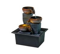 FytStycale Fontana da Tavolo Cascata Interna Elemento Decorativo in Pp Compatto Rilassante Paesaggio Acqua Corrente per Meditazione Feng Shui Adatta a Camera da