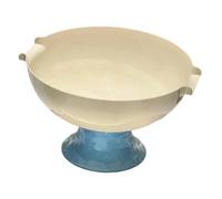 FytStycale Fruttiera con Piedistallo E Base Rialzata, Organizer per, Centrotavola Staccabile in PET, Adatto per Feste in Cucina E in Casa, Bianco Blu