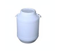 FytStycale Fusto Bianco in PE Resistente Ai Prodotti Chimici Tanica Alimentare in HDPE Riutilizzabile Tanica con Tappo a Vite per Stoccaggio, Bianco, 50 Litri
