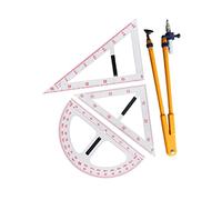 FytStycale Geometria Matematica Set Disegno con Manico Staccabile Set di Dimostrazione Insegnamento Righello Set per Aula Black Board Learning, Set di quattro pezzi