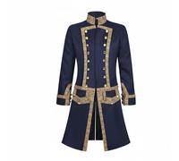 FytStycale Giacca Coloniale con Code Medievale Cappotto da Cosplay Storico Stile Vintage Tailcoat Steampunk da Uomo per Uomini, Blu Scuro, L