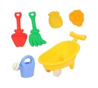 FytStycale Giocattoli da Spiaggia per Bambini, Kit per Costruire di Sabbia, Regali di Compleanno, Carrello Giocattolo per, età 3-10, Maschi, Giallo