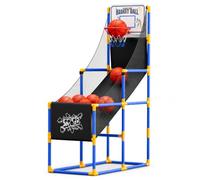 FytStycale Gioco di Basket per Bambini con di Ritorno Palla Mini Canestro Portatile Supporto Solido Materiali Sicuri Adatto a, Nuovo modello grande con 8 palloni, con supporto per maggiore stabilità