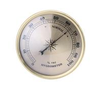 FytStycale Igrometro da Incasso Compatta | Circolare, Metallico, Igrometro con Copertura Trasparente, per Casa, Laboratorio, Bacheche