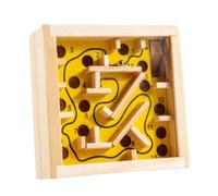FytStycale in Legno, Gioco da Tavolo con Palline Rotolanti, Rompicapo Educativo per Lo Sviluppo della Motricità Fine, Ideale Come Regalo per Le Vacanze, Giallo