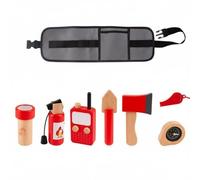 FytStycale Kit Attrezzi da Pompiere in Legno Educativo Set Attrezzi Pompiere per Bambini Sviluppa Abilità Sociali per Carnevale