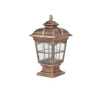 FytStycale Lampada da Pilastro da Esterno Lanterna da Giardino Lampione su Colonna Luce per Cancello Applique da Esterno in Alluminio Durevole IP55 Vetro, Bronzo Antico, Medio