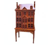 FytStycale Libreria in Miniatura con Tavolo Modello Dettagliato Espositore a Forma di Casa in 1:12 Design Classico per Hobbisti, Diorama, Caffè