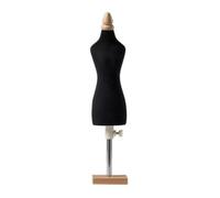 FytStycale Manichino da in 1:4 | Altezza Regolabile, di, Busto da con in Legno, Sarti, Nero, Base Quadrata