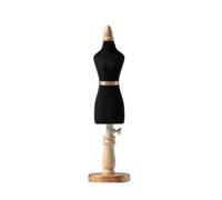 FytStycale Manichino da in 1:4 | Altezza Regolabile, di, Busto da con in Legno, Sarti, Nero, Base Rotonda