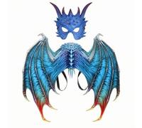 FytStycale Maschera per Occhi con Piume Magico | Stile Fantasy Dettagliato, Costume con Maschera e set alato, per Cosplay