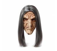 FytStycale Mezza Maschera in Lattice Grottesca Maschera con Capelli Sintetici Realistica per Spettacoli Teatrali