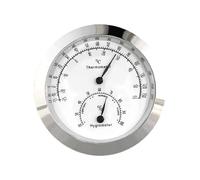 FytStycale Mini Igrometro Analogico Meccanico Rotondo per Ambienti Interni Ed Esterni, Movimento Meccanico Affidabile, Compatibile con, Argento