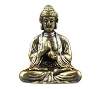 FytStycale Mini Statua in Ottone Del Buddha Sakyamuni, Figura Buddista in Bronzo per Giardino di Casa