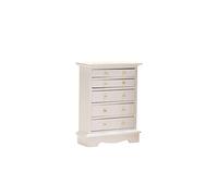 FytStycale Mobile Contenitore in Legno a 5 Cassetti per Casa delle Bambole in 1:12, Bianco