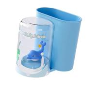 FytStycale Mobiletto Portaspazzolini Da Parete con Elementi Cartoon E Supporto per Bicchiere per Risciacquo per Appartamenti, Blu