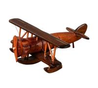 FytStycale Modellino a Due Piani in Legno Decorativo in Legno Nostalgico Modellino di Aereo per Collezionisti, Amanti Del Volo, Scrivania, Ufficio, Stile Uno