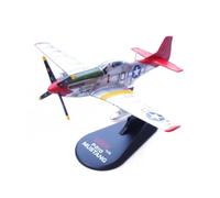 FytStycale Modellino Aereo da Caccia Storico Modello di in Miniatura Compatto Modellismo per Collezionisti, Modellisti, Scrivania, Vetrina, P-51D Mustang 1 72, 332° Gruppo Caccia, Coda Rossa