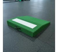 FytStycale Mound Portatile da Lanciatore Rampa Allenamento Portatile Piattaforma da Lancio Base Strato Erboso con Piastra di Lancio Piana Maniglia Laterale, Verde