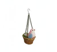 FytStycale Nido di Uccello Miniatura Dettagli Realistici Decorazione Finestra Casa Delle Bambole Realistico Ornamento da Scena Miniaturizzata per Collezionisti, Rosa