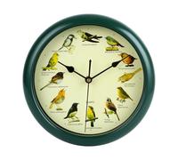 FytStycale Orologio con Canto Degli Uccelli Movimento Silenzioso Orologio da Muro con Uccelli Idea Regalo per Soggiorno, Bronzo, 33 Cm