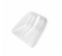 FytStycale Pala Composito Pala Badile Cucchiaio Agricolo Attrezzo Giardino con Corpo Monoblocco Rinforzato in Plastica Temperata Adatta per Fattoria Magazzino Giardino, Bianco, Medio 42x38 CM