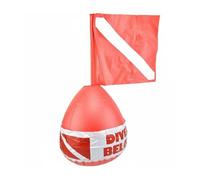 FytStycale Pallone Segnasub con Bandiera Alta Visibilità Boa Subacquea Gonfiabile Gonfiaggio Rapido Immersione in PVC per Subacquei, Apneisti, Oceano