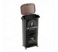 FytStycale Pattumier Pedale con Ruote Salvaspazio Pattumiera con Cassetto Multilivello Bidone Coperchi per Cucina, Nero Misterioso, style to 1