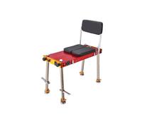FytStycale Pedana da Pesca Pieghevole Leggero Sedia da Pesca con Gambe Telescopiche Multifunzionale per Pescatori, Lago, Riva Del Fiume, Esterno, Rosso, 650
