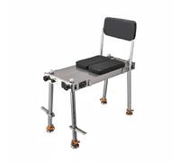FytStycale Pedana da Pesca Pieghevole Leggero Sedia da Pesca con Gambe Telescopiche Multifunzionale per Pescatori, Lago, Riva Del Fiume, Esterno, Gunmetal, 650