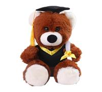 FytStycale Peluche a Forma di Orsetto, Morbido E Coccoloso, con Cuscino E Figura a Cartone Animato. Materiale Morbido E Soffice, Ideale per Decorare La Scrivania, orso bruno