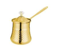 FytStycale Pentolino Latte Professionale | Ergonomico, Brocca per Latte con Manico, operatori di caffetteria, Oro, 400ML