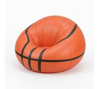 FytStycale Poltrona Gonfiabile Portatile Divano Gonfiabile Salvaspazio Sedia per Ragazzi, Studenti, Giardino, Terrazzo, Campeggio, Arancione, Pallacanestro