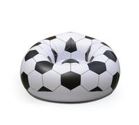 FytStycale Poltrona Gonfiabile Portatile Divano Gonfiabile Salvaspazio Sedia per Ragazzi, Studenti, Giardino, Terrazzo, Campeggio, Nero, Calcio
