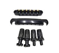 FytStycale Ponte a Rulli e Cordiera Migliora il Tono Set Ponte Intonation-Adjustable Bridge Riduce la Rottura Delle Corde per Chitarristi, Black