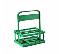 FytStycale Porta Birra Portatile Supporto Bottiglie Maniglia Superiore Plastica Pieghevole Leggero Adatto per Serate in Compagnia Casa, Verde, Grande 500 Ml Circa