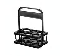 FytStycale Porta Birra Portatile Supporto Bottiglie Maniglia Superiore Plastica Pieghevole Leggero Adatto per Serate in Compagnia Casa, Nero, Piccolo 300 Ml Circa