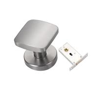 FytStycale Porta Invisibile Senza Chiave, Pomello per La Privacy, Struttura in Lega di Zinco Su Un Solo Lato, Adatta per Camera Da Letto E Soggiorno, Argento