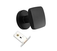 FytStycale Porta Invisibile Senza Chiave, Pomello per La Privacy, Struttura in Lega di Zinco Su Un Solo Lato, Adatta per Camera Da Letto E Soggiorno, nero