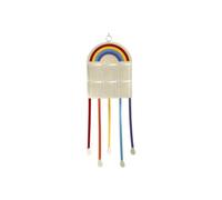 FytStycale Porta Nastro Adesivo Da Parete, Appendiabiti Da Parete, Decorativo, Organizer per Nastro Adesivo con Tasca a Rete, per Ufficio, Appartamento, beige