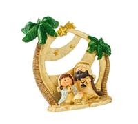 FytStycale Presepe di Natale Ornamento Scena della Natività Scultura Statuetta Miniatura dal Design Classico Adatto per Arredare Casa Libreria E Periodo Dell'av, Verde 10.49x11.5 Cm