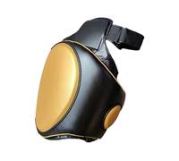 FytStycale Protezione per Cosce da Kickboxing con Cinghie Regolabili, in Pelle PU, per Allenamento di Taekwondo, Diritto d'oro