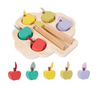 FytStycale Puzzle Geometrico Bambini Gioco Educativo Legno Scheda Incastri Forme Ordinamento Colori con Pinza Abilità Fini Riconoscimento Visivo Materiale