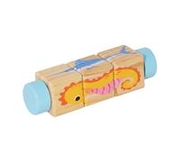 FytStycale Puzzle in Legno Girevole per Bambini e Bambine, Gioco educativo, Blu