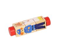 FytStycale Puzzle in Legno Girevole per Bambini e Bambine, Gioco educativo, Rosso