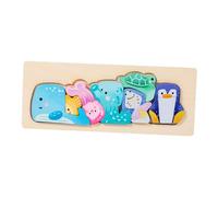 FytStycale Puzzle in Legno per Bambini, Giocattoli Educativi, Colori, Forme, Apprendimento, Puzzle in Legno per Bambine E Bambini, Animali Marini