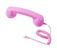 FytStycale Ricevitore telefonico retrò con e per Telefono Fisso, Accessori per telefoni, Regalo Creativo con Microfono e Altoparlante per, Rosa