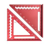 FytStycale Righello Triangolare a 45/90 Gradi, Strumento di Misurazione Ad Angolo Retto per La Lavorazione Del Legno E Il Fai Da Te, Rosso